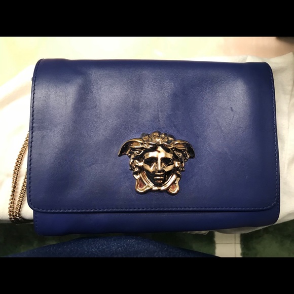 Versace Handbags - Versace Royal Blue handbag with Medusa